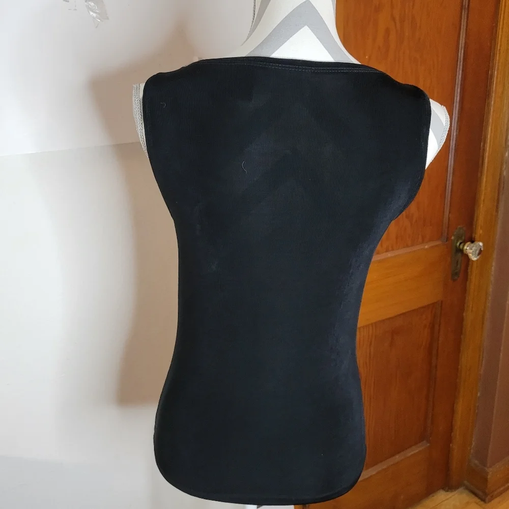 Chicos Travelers Black Slinky Tank Size 0 - Picture 4 of 6